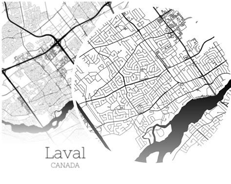 Laval Map INSTANT DOWNLOAD Laval Canada City Map Printable | Etsy