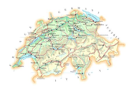 Switzerland Map - Switzerland Map And Hundreds More Free Printable ...