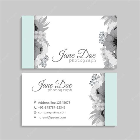 Premium Vector | Floral business card design