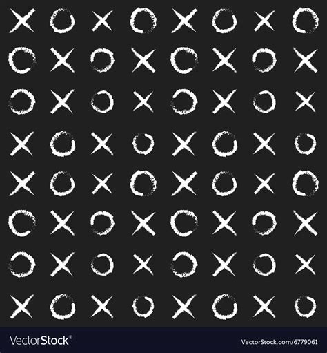 Tic tac toe xo game seamless pattern black board Vector Image