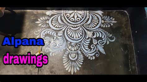 Traditional Bengali Alpona Design Bengali traditional simple floor design alpana alpona