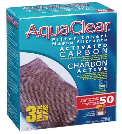 Activated Carbon Inserts - 3-Pack Aquarium Filter Replacement for Crystal Clear, Odor-Free Water ...