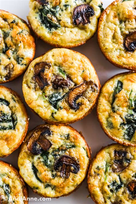 Mushroom Spinach Quiche Muffins