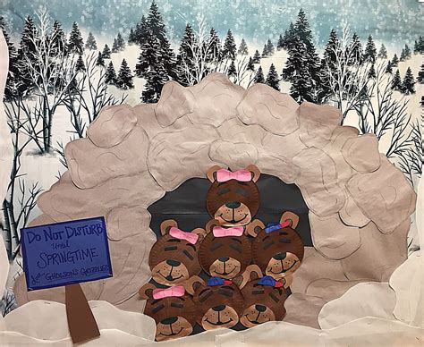 Preschool Bulletin Board- Winter Mrs. Gholson's Grizzly Bears Hibernate ...