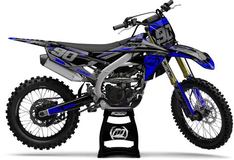 Custom Yamaha Dirt Bike Heet Blue Graphics - FREE SHIPPING - MotoPro Graphics