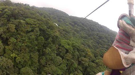 1 KM Zip-line Through a Costa Rican Cloud Forest - YouTube