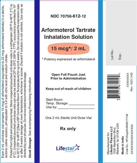 ARFORMOTEROL TARTRATE solution