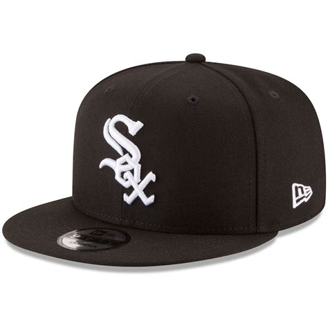 Men's Chicago White Sox New Era Black Team Color 9FIFTY Snapback Hat