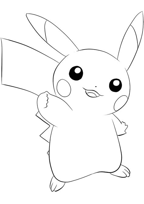 Cute Baby Pikachu Coloring Page - Anime Coloring Pages