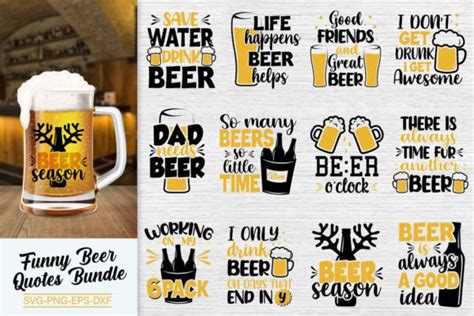 Funny Beer Quotes Bundle Svg, Beer Quote Graphic by All About Svg · Creative Fabrica