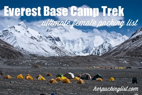 The Everest Base Camp Packing List for Trekking Females - Her Packing List