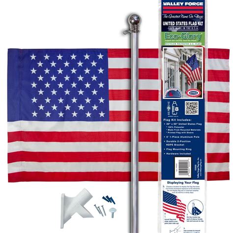 Valley Forge Flag 30-in x 50-in EcoGlory U.S. Flag Kit 99090 - The Home ...