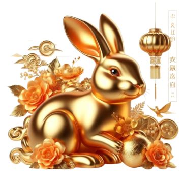 Gold Bunny Rabbit PNG Transparent Images Free Download | Vector Files | Pngtree