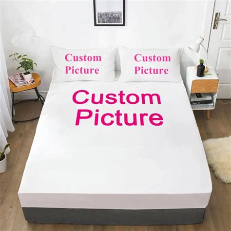 Custom Photo/design Fitted Bed Sheet Personalized Fitted Sheet With Pillowcases - Etsy