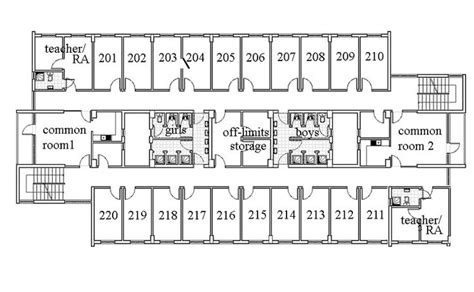 dormitory floor plans | School floor plan, Dorm floor plan, Dormitory floor plan