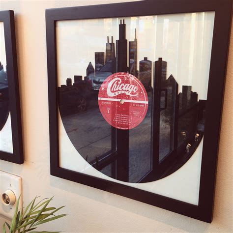 Upcycled Chicago Skyline Vinyl