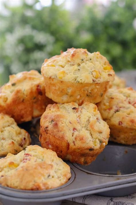 Savoury Muffins Recipe | Cheesy Ham & Corn | Recipe | Healthy savoury ...