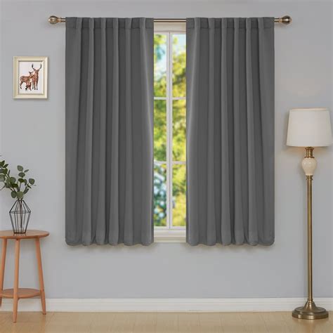 Deconovo Rod Pocket and Back Tab Curtains Blackout Curtains Room ...