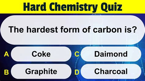 Hard Chemistry Quiz Questions and Answers | Chemistry GK Questions | Chemistry Quiz Game # ...