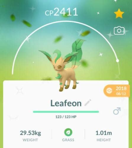 Pokémon Go high level Shiny Leafeon ~new ! ~~Reliable 30 days service ...