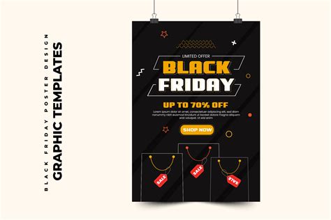 Black Friday Sale Poster or Flyer Design Template 12750312 Vector Art at Vecteezy