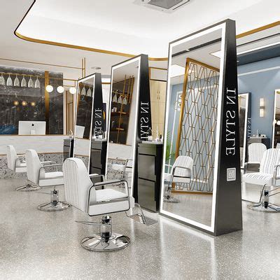 Net red barber shop mirror Hair salon Stainless steel hair mirror ...