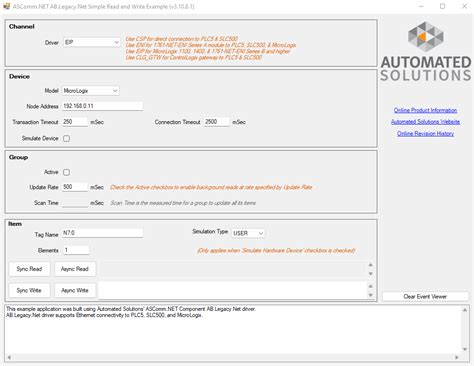 Allen-Bradley PLC Software | .NET Framework Legacy Library