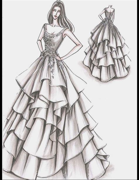 Pencil Beginner Wedding Dress Drawing Easy - Wedding Info