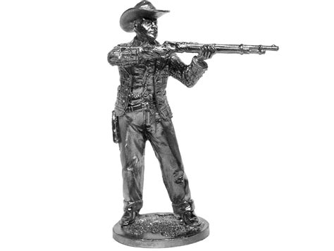 American Western Cowboy Polished Metal Sculpture Collectable Cowboy ...