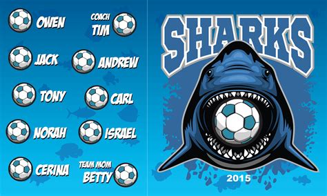 B1963 Sharks Banner 3x5 Banner