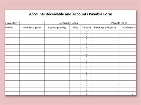 Accounts Payable Template Database