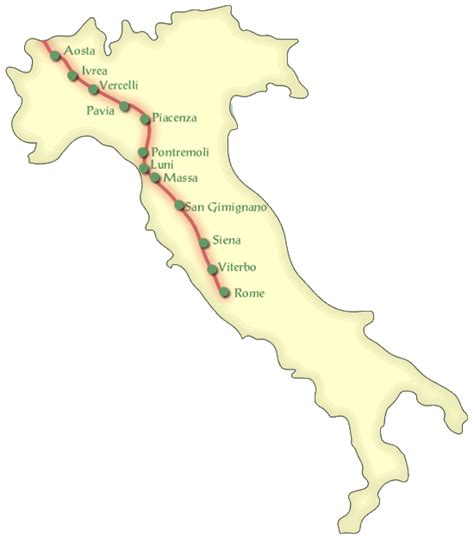 Via Francigena Map and Guide | Wandering Italy