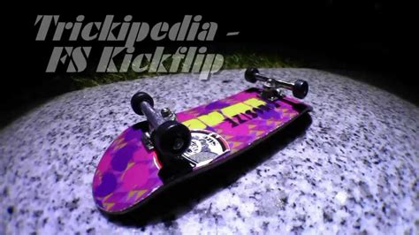 Fingerboard Trickipedia - FS Kickflip - YouTube