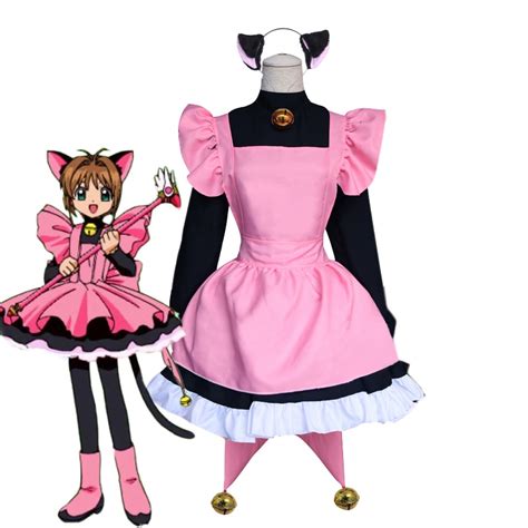 Cardcaptor Sakura Kinomoto Sakura Cat Cosplay Costume