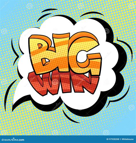 Big win pop art sign stock vector. Illustration of text - 97930208