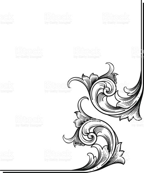 A true hand engraving scrollwork designed for page corners. Can also... | Scrollwork, Engraving ...