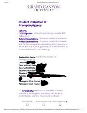 Student Evaluation 1 .pdf - 5/29/2022 Student Evaluation of Preceptor/Agency Survey Student ...