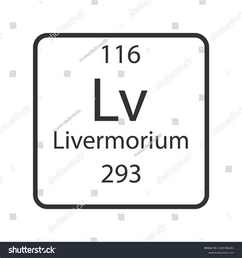 Livermorium Symbol Chemical Element Periodic Table Stock Vector ...