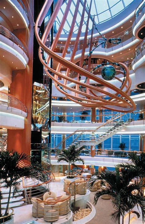 Vision of the Seas' Centrum, a multi-level atrium and hub of the ship ...