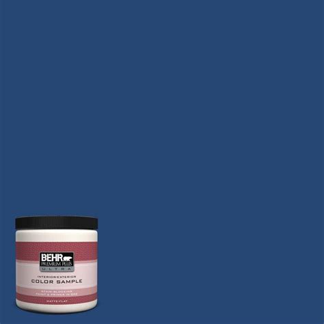 BEHR Premium Plus Ultra 8 oz. #S-H-580 Navy Blue Interior/Exterior Paint Sample-S-H-580U - The ...