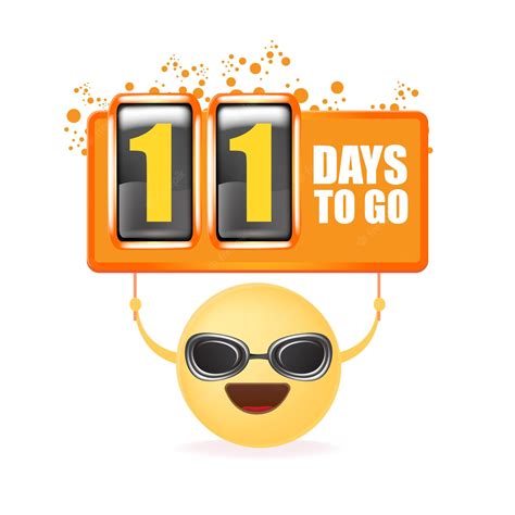 Premium Vector | 11 days to go banner design template with a smiley ...