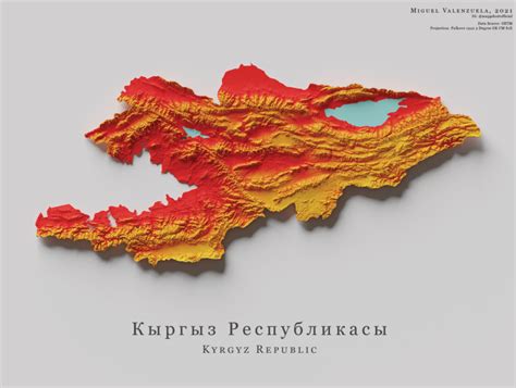 Kyrgyzstan Topographic Map | Wondering Maps