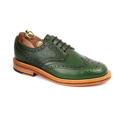 SANDERS Bruno - Green Brogue Gibson Shoe Wingtips, Brogues, Shoe Boots ...