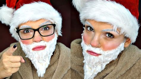 SANTA CLAUS Transformation Makeup Tutorial | Christmas eye makeup ...