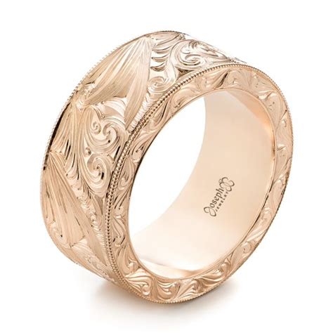 Custom Hand Engraved Wedding Band #103287 - Seattle Bellevue | Joseph Jewelry