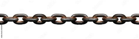 Rusty chain isolated on white background Stock Photo | Adobe Stock