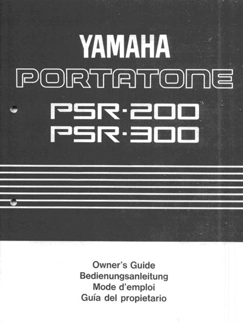 Manual Yamaha PSR 300 (page 1 of 26) (German)