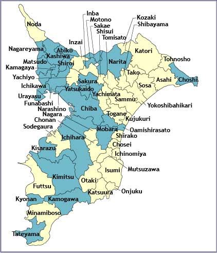 Regions & Cities: Chiba Prefecture