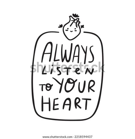 Badge Always Listen Your Heart Vector Stock Vector (Royalty Free) 2218594437 | Shutterstock