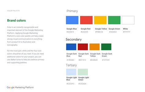 Google Color Palette | HEX, RGB & HSL